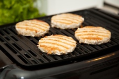 Turkey burgers are a low saturated-fat alternative to beef burgers.