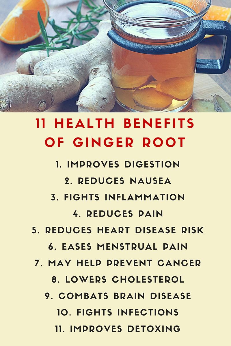11 health benefits of ginger