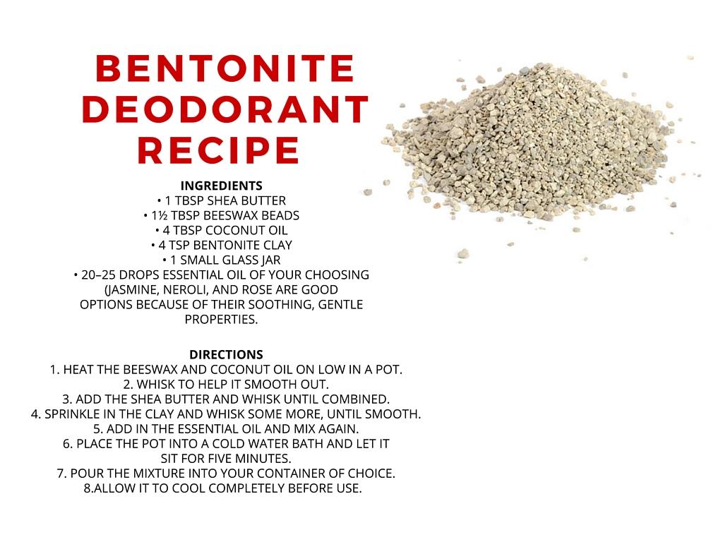 bentonite deodorant recipe