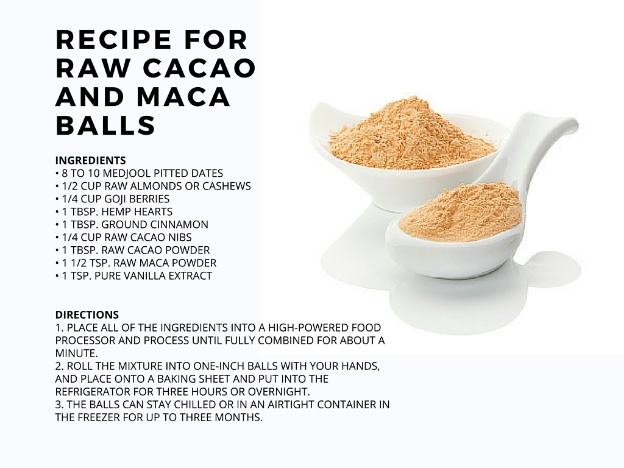 recipe for cacao and maca balls